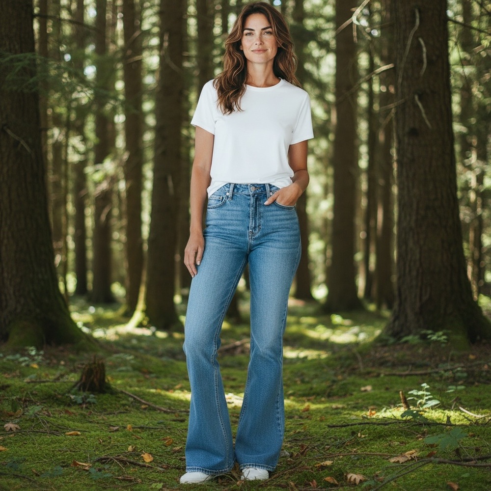 BKE Sky Blue Flare Jeans